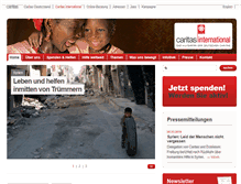 Tablet Screenshot of caritas-international.de